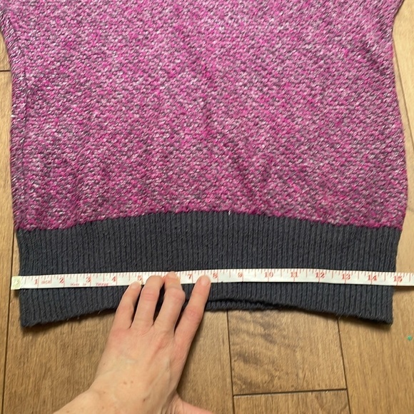 Pink Martini knit turtleneck sweater pullover pink gray 7/8 sleeves size M - Picture 5 of 11
